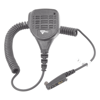 Micrófono-Bocina Portátil / Impermeable IP55 / Cancelación de Ruido / Cable PU Reforzado con Kevlar / Pinza Giratoria 360° / Jack 3.5 mm