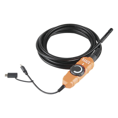 Boroscopio de Inspección / Cámara IP67 / Resolución 640x480 / Cuello de Cisne Blindado 3 m (10 ft) / 6 LED Ajustables / Conexión Android OTG