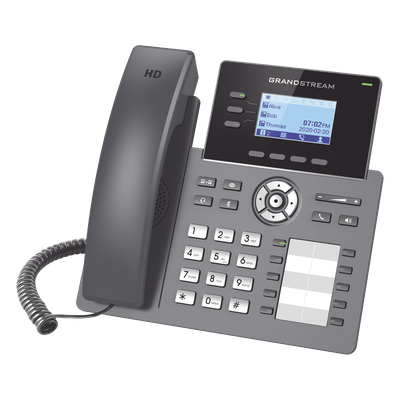 Teléfono IP / 3 Líneas SIP / 6 Cuentas / 10 Botones BLF / Gigabit Ethernet / Conferencia 5 Participantes / EHS / GDMS