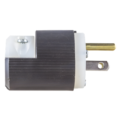 Clavija Entrada Recta / 15A 125V / 2 Polos 3 Hilos / NEMA 5-15P / Grado Industrial-Comercial / -40°C a 75°C / 2000V Dieléctrico