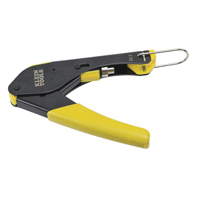 Pinza de Compresión para Conector F / Cables RG59 y RG6/6Q / Acero Antioxidante / Mango con Seguro / 5.59' (1700 mm) de Longitud
