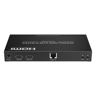 Extensor HDMI sobre IP / Transmisor / 4K@60Hz / 120 m (394 ft) / HDMI 2.0 / HDCP 2.2 / PoE / RS-232 / IR Bidireccional / Multicast