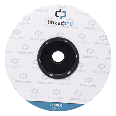 Carrete de Fibra Óptica / Monomodo 9/125 / LC-LC Dúplex / 50 m (164.04 pies) / Tight Buffer / Kevlar / Subterráneo por Tubería