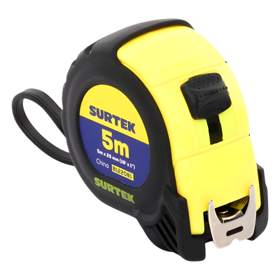 Flexómetro anti impacto / 5 m (16.4 ft) / Cinta ancha 1" / Dual mm/pulgadas / ABS