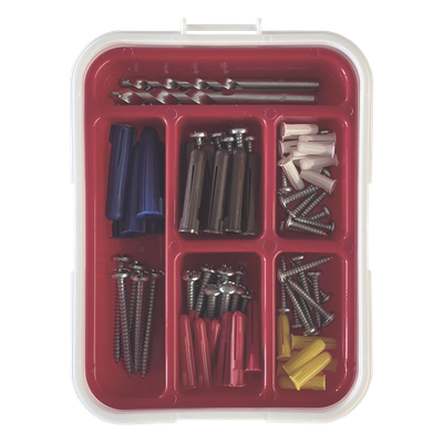 Kit de Fijación en Concreto / Doble Expansión 4 Direcciones / 104 Piezas / Guía Incluida / Anti-Giro