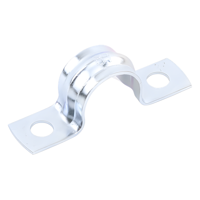 Abrazadera Omega / Conduit 3/8" (9.52 mm) / Acero 0.9-1.2 mm / Carga 30 kg / Cincado 5 Micras