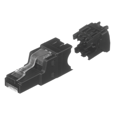 Plug RJ45 UTP / Cat6A / Terminación en Campo / 22-26 AWG / Recto y Angulado / 0.5-0.7 ft Equivalente