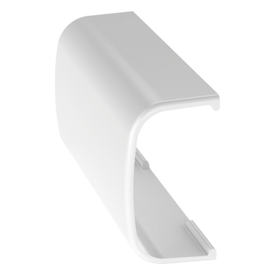 Unión Recta para Canaleta / Diseño Bisagra Monopieza / Adhesivo Integrado / ABS Blanco Mate / UL94V-0 / FT4 / 0 a 50°C