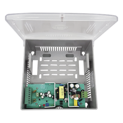 Fuente de Poder con Gabinete / 4 Salidas / 11-15 Vcc / 5 A / Entrada 96-264 Vca / Protección Sobrecorriente y Cortocircuito / LED Estado
