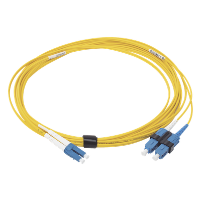 Jumper de Fibra Óptica / Monomodo OS2 / LC/UPC-SC/UPC Duplex / OFNR / 5 m (16.40 pies) / Amarillo