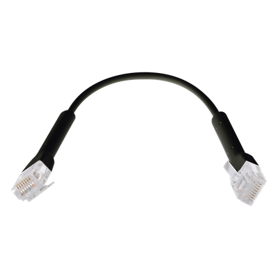 Cable Ethernet Cat6 / 22 cm (0.72 ft) / RJ45 / Diámetro ultrafino / Color negro
