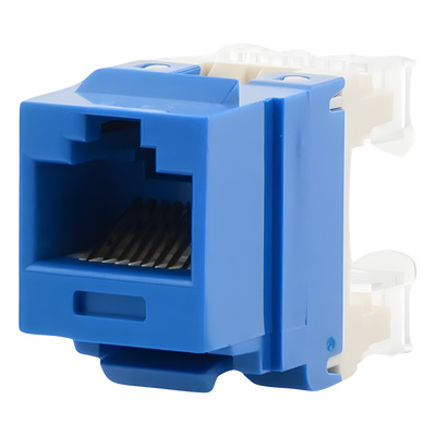 Jack Keystone RJ45 / Categoría 6 / Terminación 110 de Impacto / UTP 8P8C / 22-26 AWG / Azul