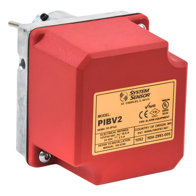 Interruptor de Supervisión de Válvulas / Actuador Bidireccional / Entrada Lateral Única / Alambre 12 AWG / Rango -40°C a 49°C / IP para Poste Indicador y Mariposa