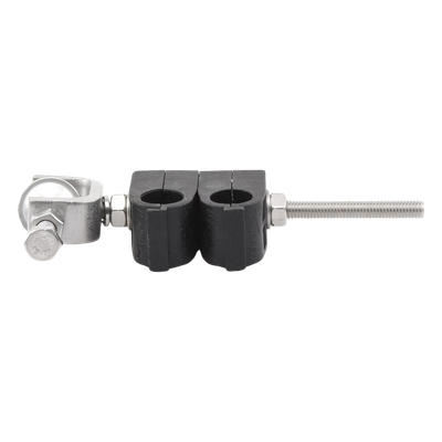 Sujetador de cables / 2x coaxial 1/2 pulgada / Montaje angular / Acero inoxidable 304 / -40°C a +85°C