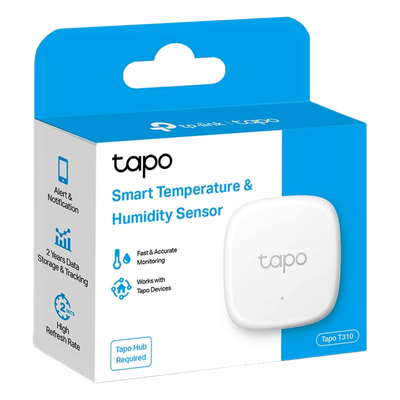Sensor de Temperatura y Humedad / Chip Sensor Suizo / Precisión ±0.3°C / ±3%RH / Actualización 2s / Batería 1+ Año / Automatización Tapo