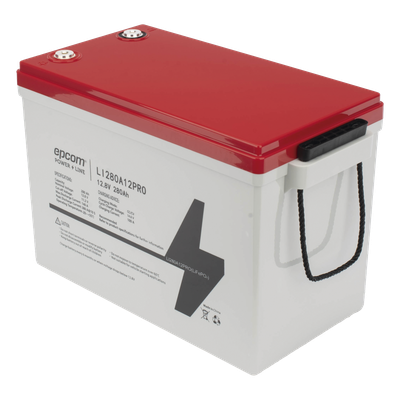 Batería de Litio de Ciclo Profundo / 12.8 Vcc 280 Ah (3.58 kWh) / LiFePO4 / 6000 Ciclos / Descarga 140 A / Carga Rápida 100 A / BMS con Corte a 11.2 V