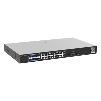OLT Switch Híbrido Capa 3 / 8 PON 1G / 16 Ethernet 1G / 4 SFP+ 10G / 256 ONUs / 1U Rack / 17.32 x 10.24 x 1.72 in