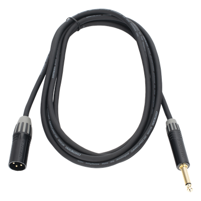 Cable de Audio XLR a Plug / 3 Polos Macho a 1/4 in Mono / Doble Blindaje / Longitud 3 m (9.8 ft) / Conectores Seetronic Serie M
