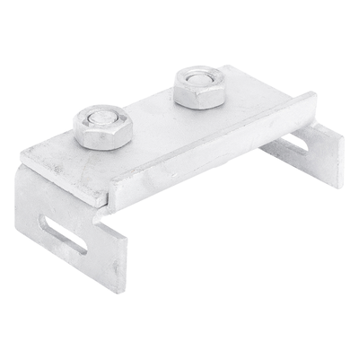 Herraje de Suspensión Tangente / Cable Figura 8 / Poste Concreto o Madera / Acero Galvanizado / Protección UV