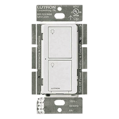 Interruptor On/Off Inalámbrico de Pared / 6 A LED o Fluorescente / 720 W Incandescente / 120 V / Control Pico Directo / Ventiladores 3.6 A