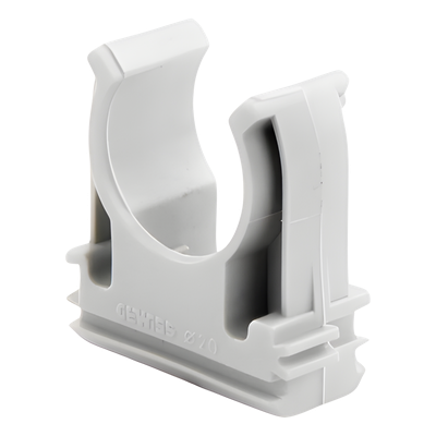 Soporte de Presión para Tubería / Diámetro 20 mm / PVC Auto-extinguible Libre de Halógenos / Montaje en Pared / Instalación cada 1.5 m (4.9 ft)