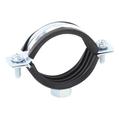 Abrazadera Isofónica Reforzada / 1 1/4" (40 mm) / Acero 1.75-2.3 mm / Carga 150 kg / Temperatura -30°C a +120°C / Aislamiento EPDM