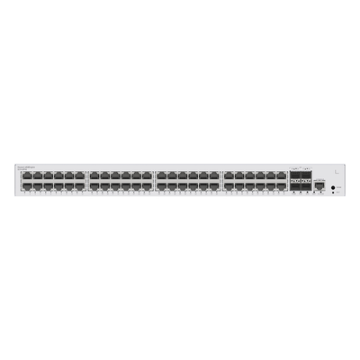 Switch Capa 3 Administrable / 48 Puertos Gigabit PoE / 4 SFP Uplink / 104 Gbps / PoE Perpetuo 380W / iStack