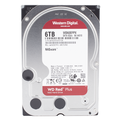 Disco Duro NAS / 6 TB / 5400 RPM / SATA III 6 Gb/s / Caché 128 MB / Uso 24-7 / Hasta 16 Bahías