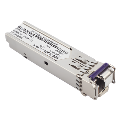 Transceptor SFP Industrial / 1000BASE-BX / Monomodo 80 km (49.7 mi) / LC Simplex / DDM / Temperatura Amplia -40~85 °C