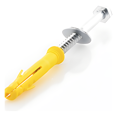 Tornillo para Tope Estacionamiento / Reductor de Velocidad / 12 cm (4 pulgadas) / Grosor 12 mm / Arandela y Taquete Plástico Incluidos