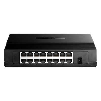 Switch de escritorio / 16 puertos RJ45 / 10/100 Mbps / Sin ventilador / 7.9 x 5.6 x 1.6 in