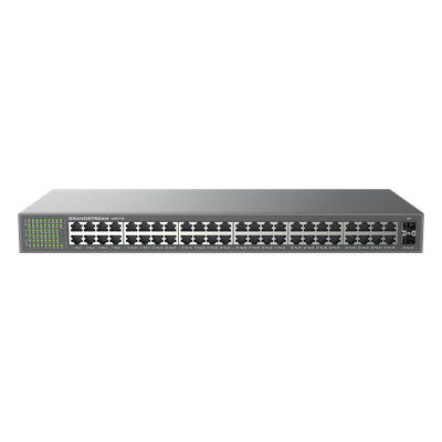 Switch No Administrable / 48 Puertos Gigabit / 100 Gbps / 2 SFP / Montaje Rack / 9KB Jumbo Frame