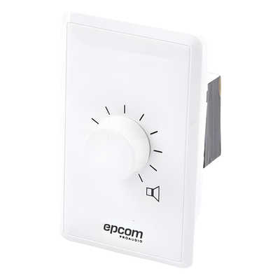 Control de Volumen / 100W / Línea 100V / Atenuación 33dB en 10 Pasos / Montaje Al Ras o Superficie
