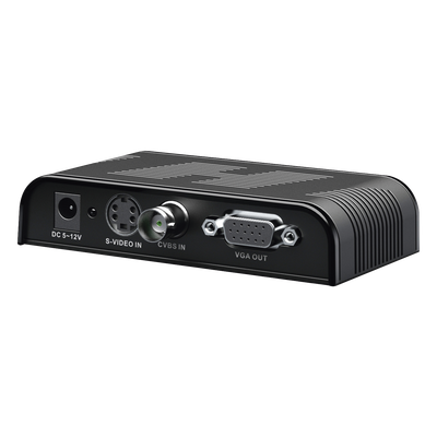 Convertidor de Video / S-Video, BNC y VGA a VGA / Resolución 1920x1200 / 6 Modos HD / Ajuste de Imagen / Fuente 5V 1A Incluida