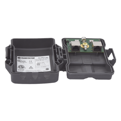 Protector PoE Exterior Gigabit / Tubo de Descarga de Gas GDT / 51W PoE+ / RJ45 Blindado / IP23 / 0.75m Cable