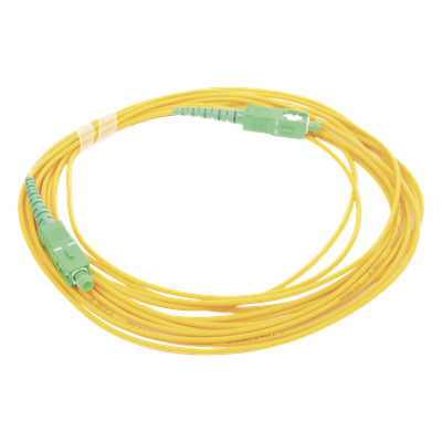 Jumper de Fibra Óptica / SC/APC a SC/APC / Monomodo OS2 / Simplex / 5 m (16.40 pies) / 2 mm / PVC