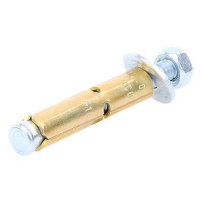 Taquete de Expansión / Cuerda 1/4" (6.4 mm) / Largo 2 1/2" (63 mm) / Carga Tensión 410 kg / Broca 3/8" (10 mm) / Norma GSA FF-S-325