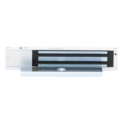 Chapa Magnética Electromagnética / 600 lbs / Antisabotaje / Sensor de Estado / LED Indicador / Aluminio Anodizado / 12/24 VCC
