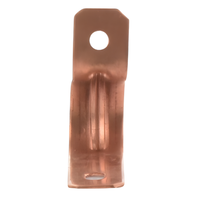 Abrazadera de Cobre / 23.90 mm Base / 254 mm Largo / 62.49 mm Altura / Fijación de Cable a Pared
