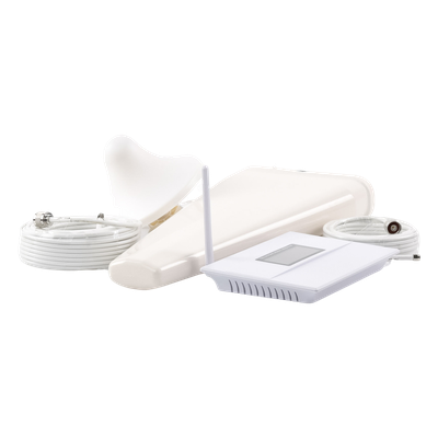 Amplificador de Señal Celular / Doble Banda 850 y 1900 MHz / Ganancia 70 dB / Cobertura 600 m² / 2G y 3G / Kit Completo