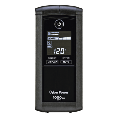 UPS de 1000 VA / 600 W / Topología Línea Interactiva / 9 Tomas NEMA 5-15R / AVR / Pantalla LCD / Supresión 1080 J