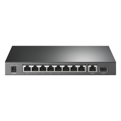 Switch PoE+ / 8 Puertos Gigabit PoE+ / 1 Puerto Gigabit Uplink / 1 Puerto SFP / 63W PoE Total / 20 Gbps