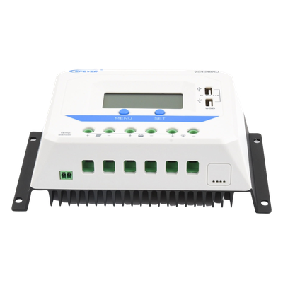 Controlador Solar de Carga PWM / 12/24/36/48 V Auto / 45 A / 96 V PV / Display LCD / USB 2.4 A / -25°C a 55°C
