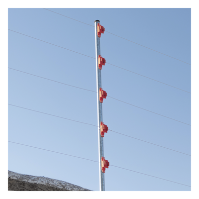 Aislador de Paso para Cerco Eléctrico / Aislamiento 18 kV / Resistencia Mecánica 10.2 kg / Protección UV / Diseño Anti-Arco / Polipropileno y Policarbonato
