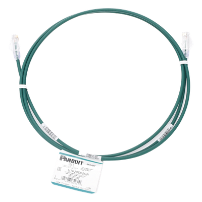 Cable de Parcheo Cat6 / UTP 28AWG / 1.52m (5 pies) / Verde / Diámetro 3.8mm / CM/LSZH