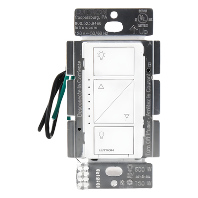 Atenuador de Pared Inalámbrico / 150 W LED/CFL - 600 W Incandescente / 120 V / Sin Neutro / 1 Gang / Compatible con Controles Pico y Sensores