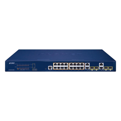 Switch Administrable PoE+ / 16 Puertos Gigabit / 4 SFP / 240 W / Capa 2