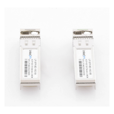 Transceptor Óptico SFP+ Bidireccional / 10 Gbps / Monomodo 1270 & 1330 nm / Alcance 5 km (3.1 mi) / Conector LC/UPC Simplex / DDM / Hot-Pluggable