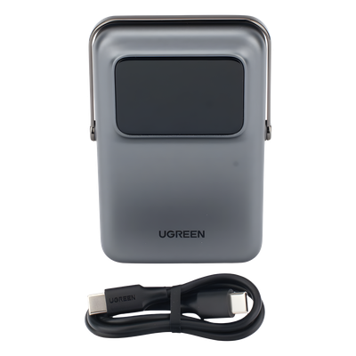 Power Bank Inalámbrico / 10000 mAh / Carga Inalámbrica 7.5W / USB-C 20W / Pantalla TFT con Emojis / Soporte Plegable / Succión Magnética 10N