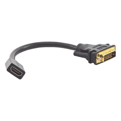 Adaptador DVI Macho a HDMI Hembra / Bidireccional / 1080P@60Hz / Cable 22 cm (8.66 in) / Triple Blindaje
